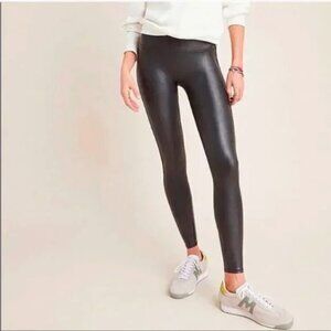 SPANX Faux Leather Leggings Black Size Medium Tall